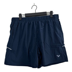 NWT Veccoberry Men's Running Shorts with Zip Pockets Navy XL